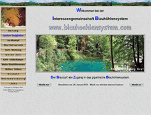 Tablet Screenshot of blauhoehlensystem.com